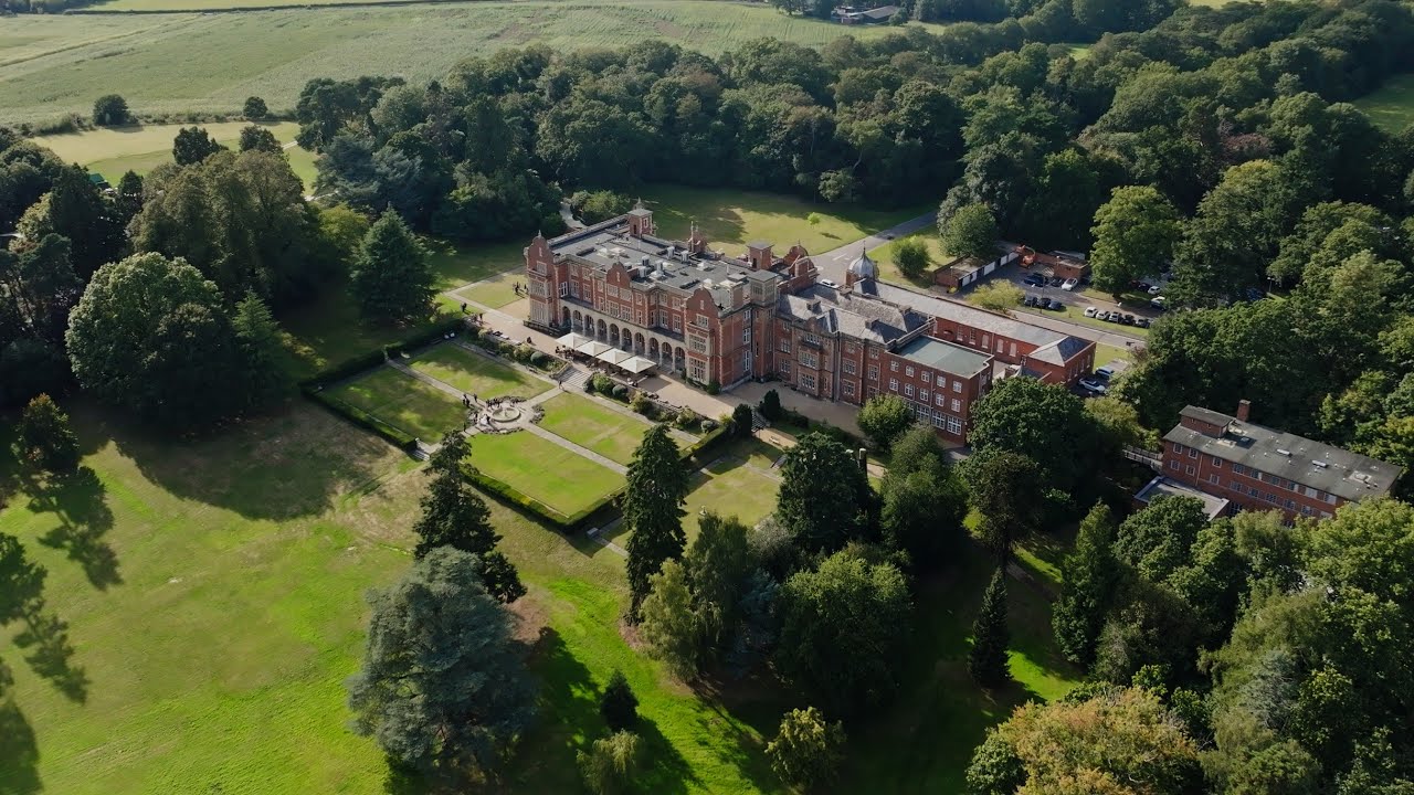 Drone footage of Easthampstead Park Hotel