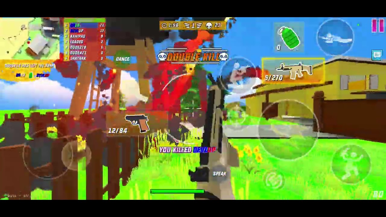 Dude Theft Wars Multiplayer | I met xenob | aimskill noobtown