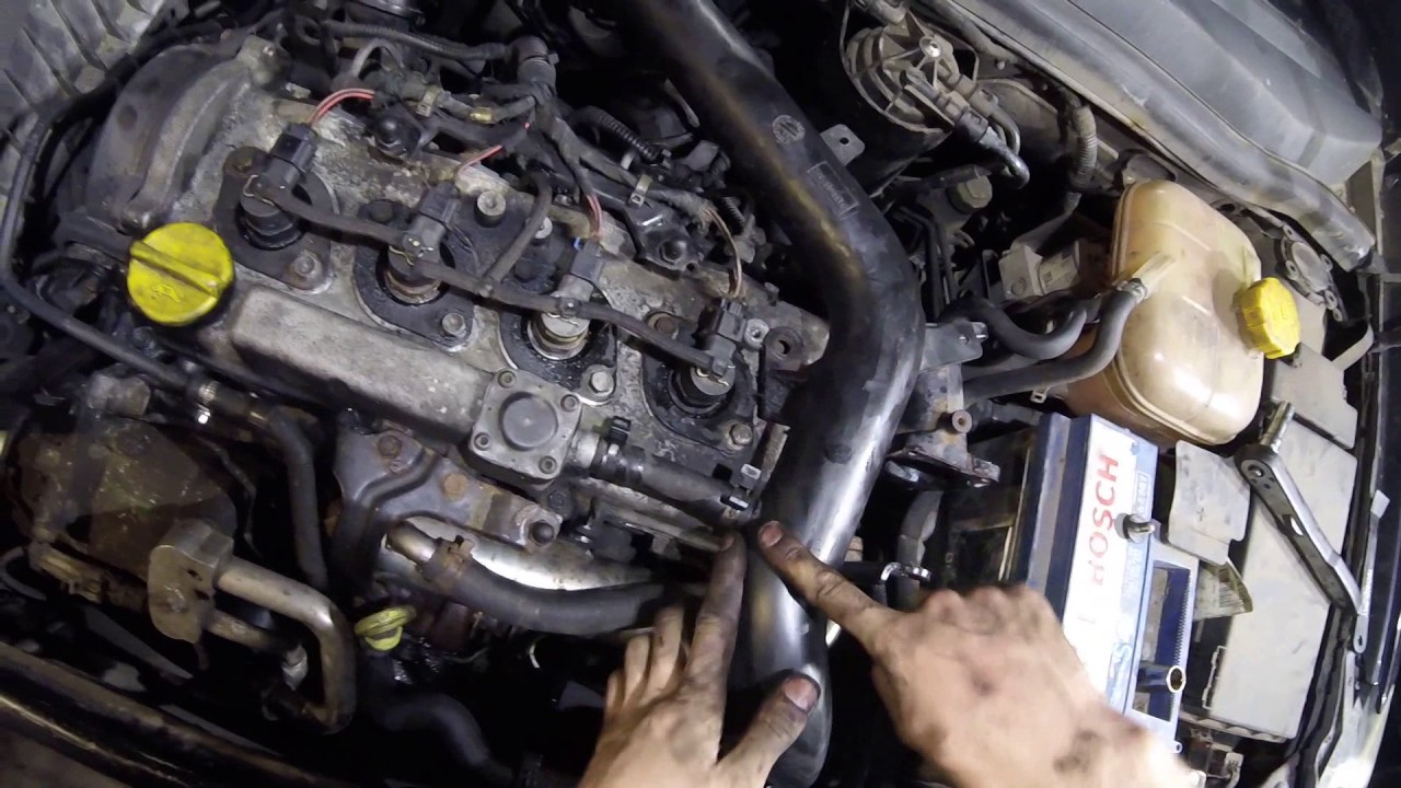 Как снять EGR и охладитель на двигателе Vauxhall 1.7 CDTI Z17DTL Corsa Astra Meriva Opel