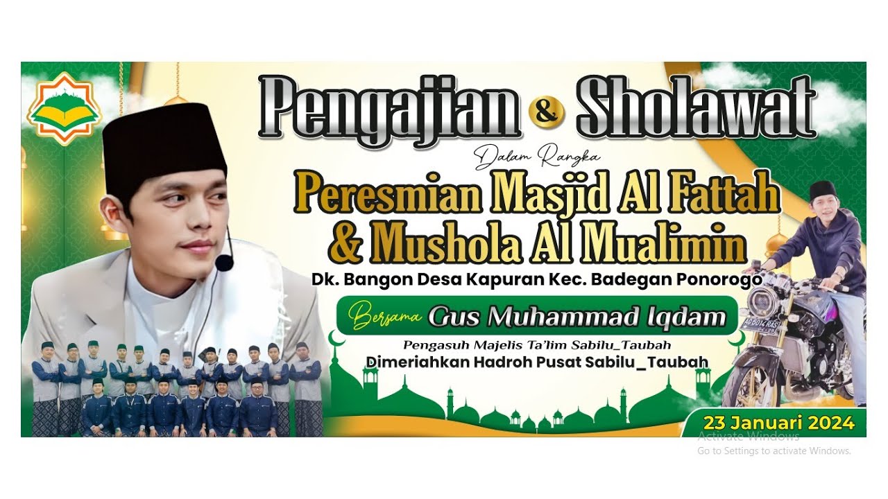 LIVE🔴 PENGAJIAN GUS IQDAM DALAM RANGKA PERESMIAN MASJID AL FATTAH & MUSHOLA AL MUALIMIN KAPURAN