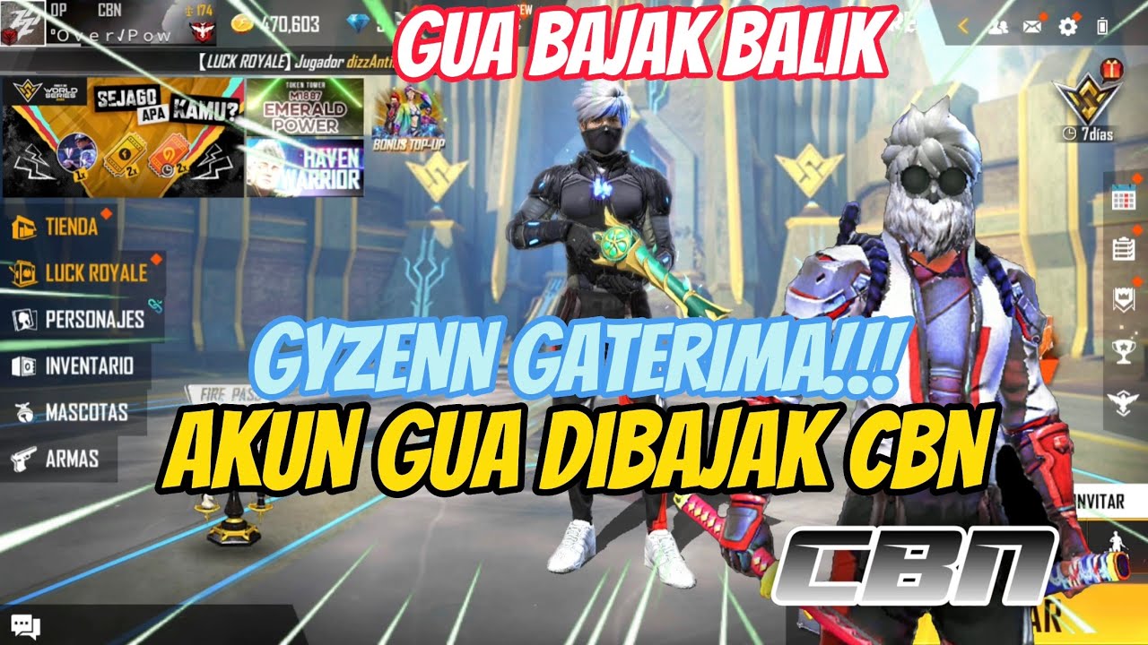 BAJAK BALIK AKUN CBN AUTO SOLO VS SQUAD SAMBIL FREESTYLE KANGURU!!!