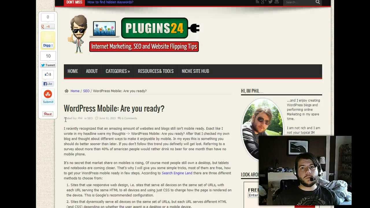 WordPress Mobile: Responsive Themes, mobile plugins and more