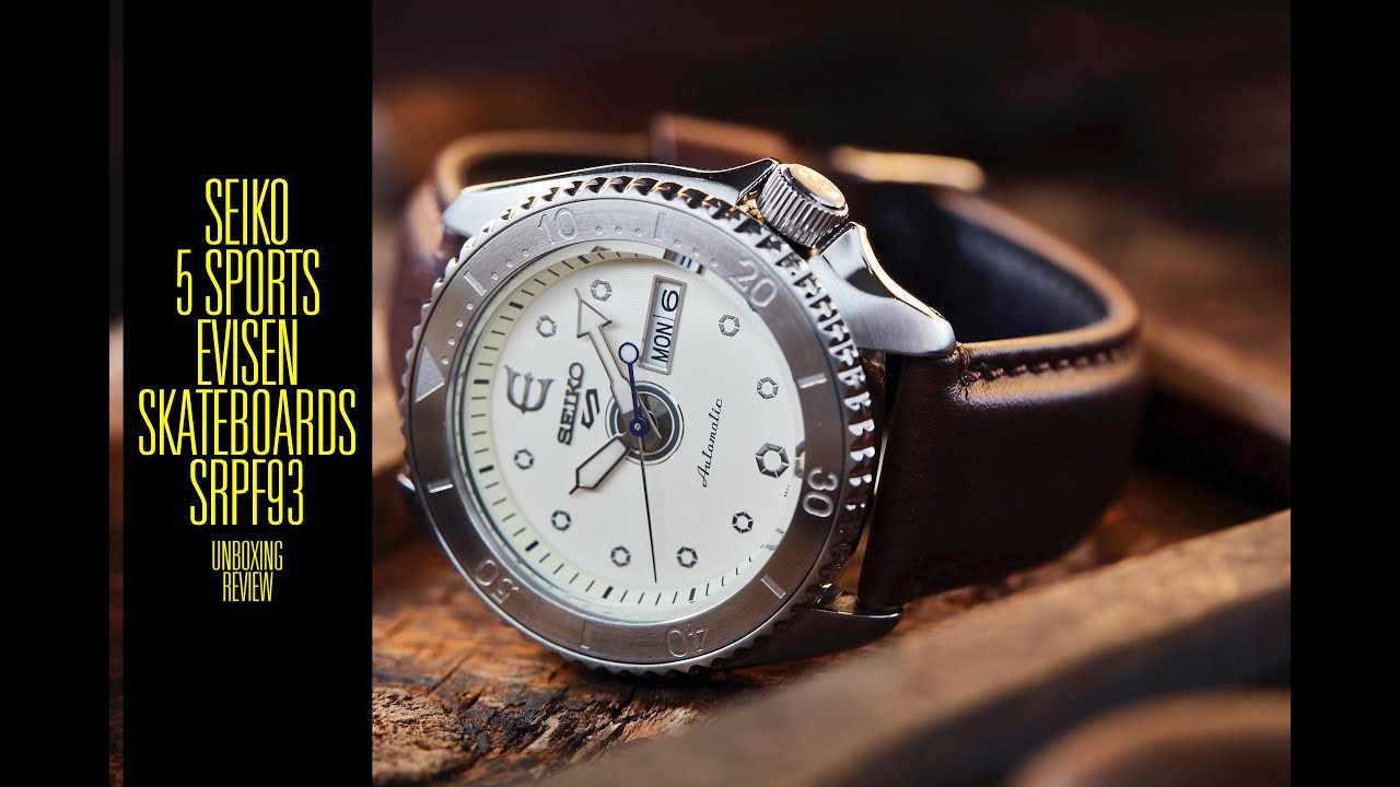 Seiko 5 Sports Evisen Skateboards Automatic SRPF93 Watch | Unboxing e Review | Valjoux Relogios