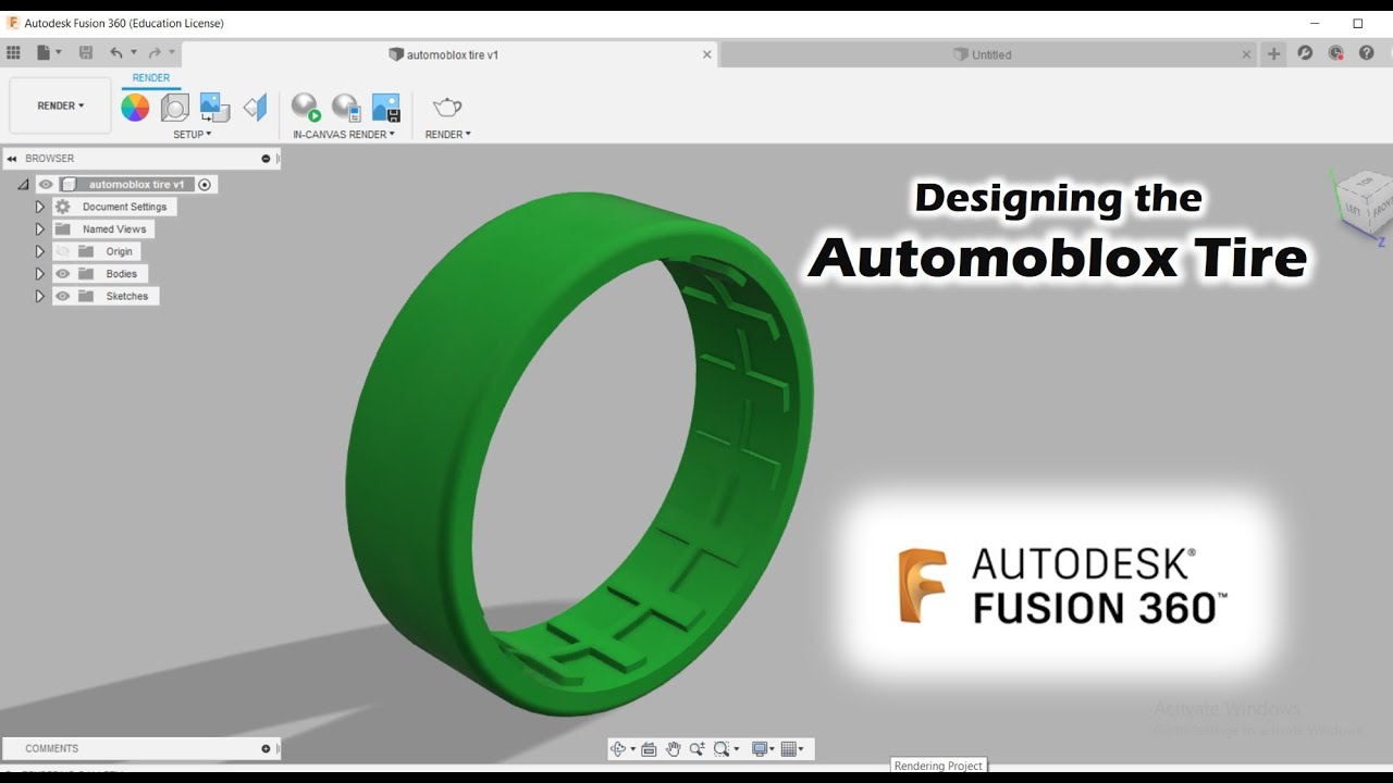 Designing the Automoblox Tire with Fusion 360