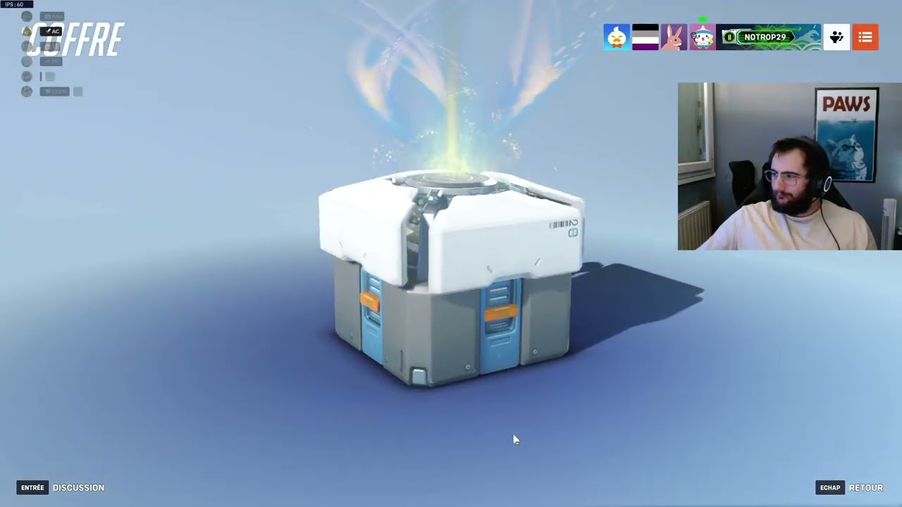 Je Suis En Retard Pour la poster mais Voisi la vidéos des l'ouverture de mais 100 lootbox Overwatch