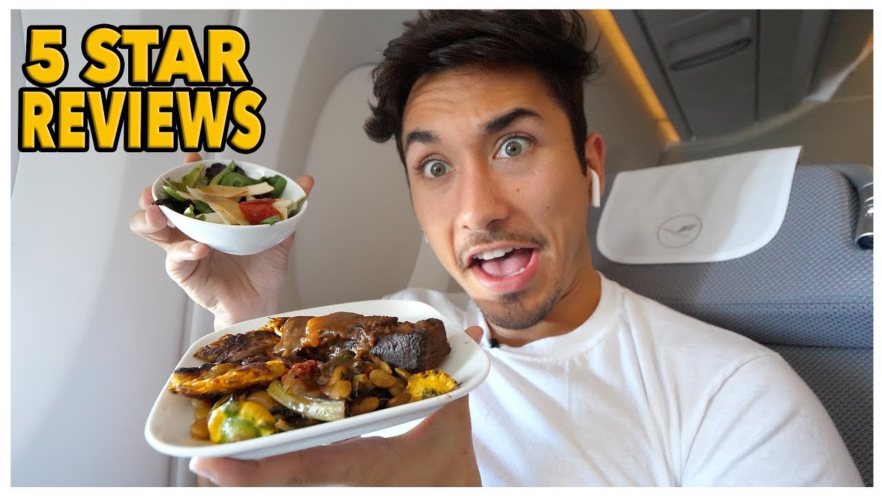 First Class Food Review On 14 Hour Flight (5 Star) *Lufthansa A350*