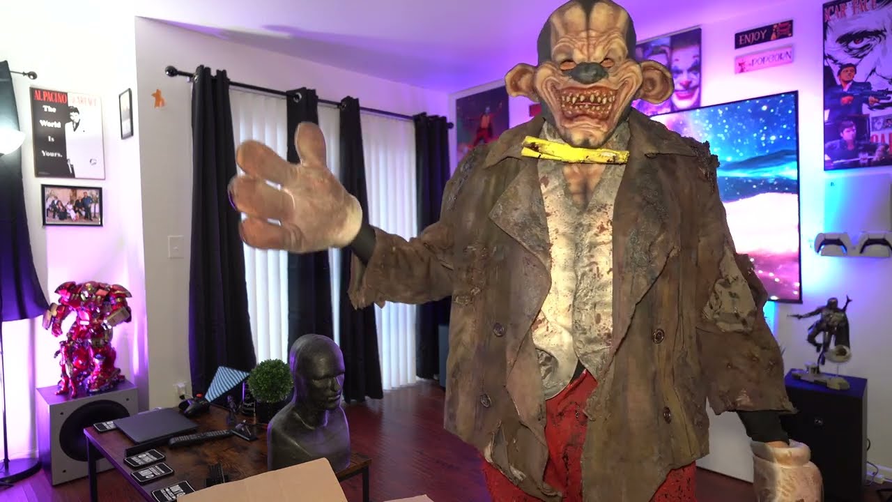 Immortal Masks The Fool Silicone Custom Mickey Mouse Horror Costume   4K
