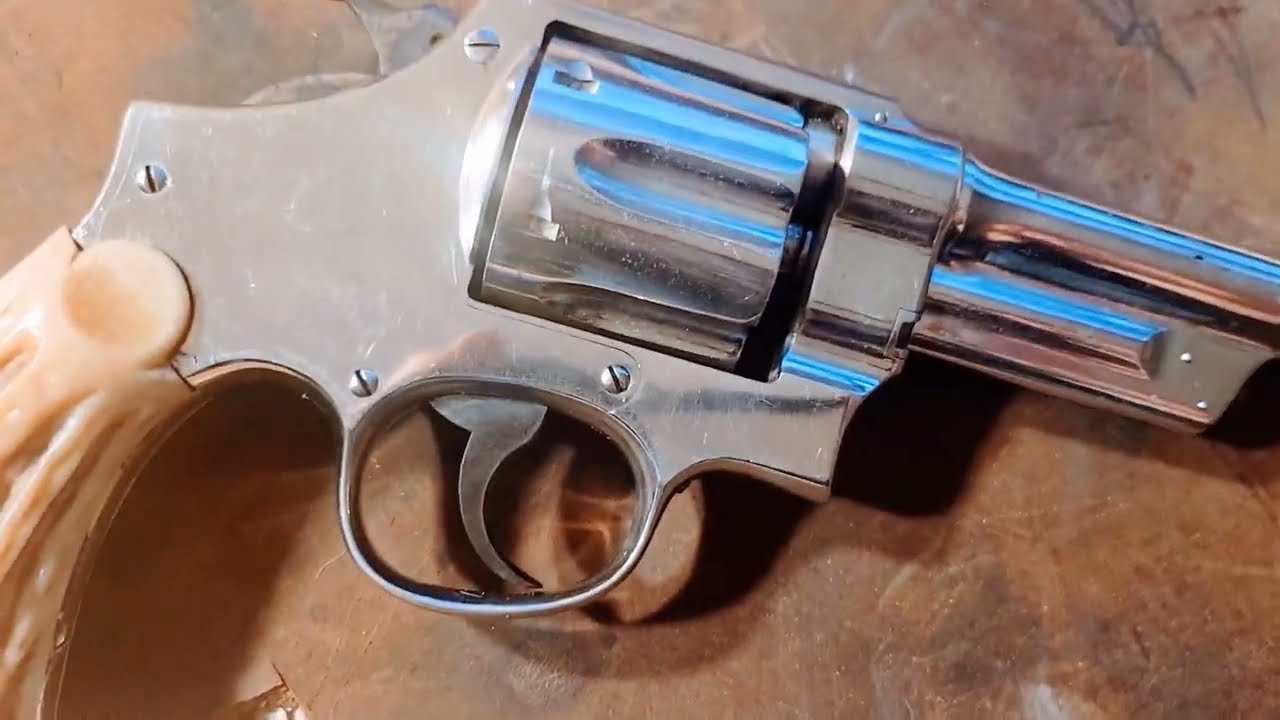 Super Rare!! Full Restoration Rusty S&W Triple Lock Nickel removal & blued.