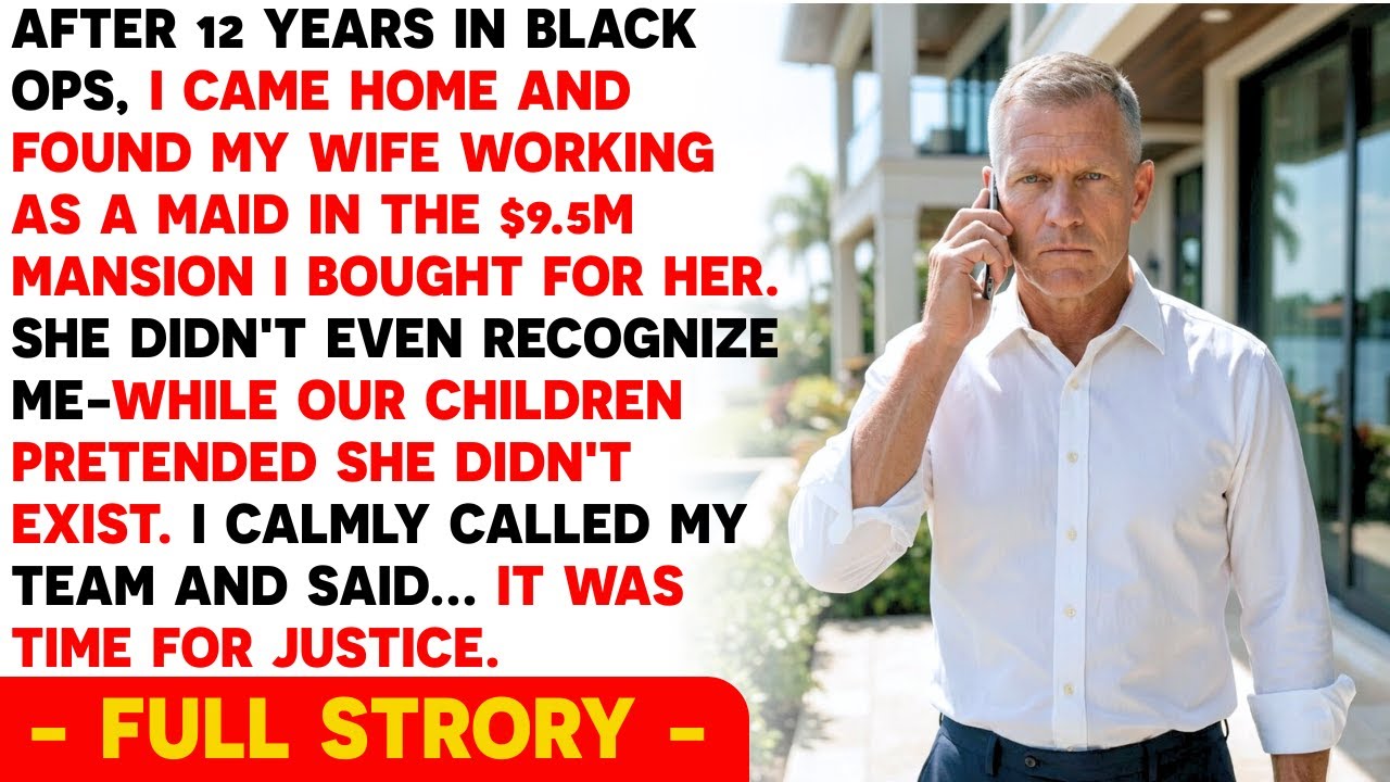 After 12 Years In Black Ops, I Came Home And Found My Wife Working As A Maid In The $9.5M Mansion...