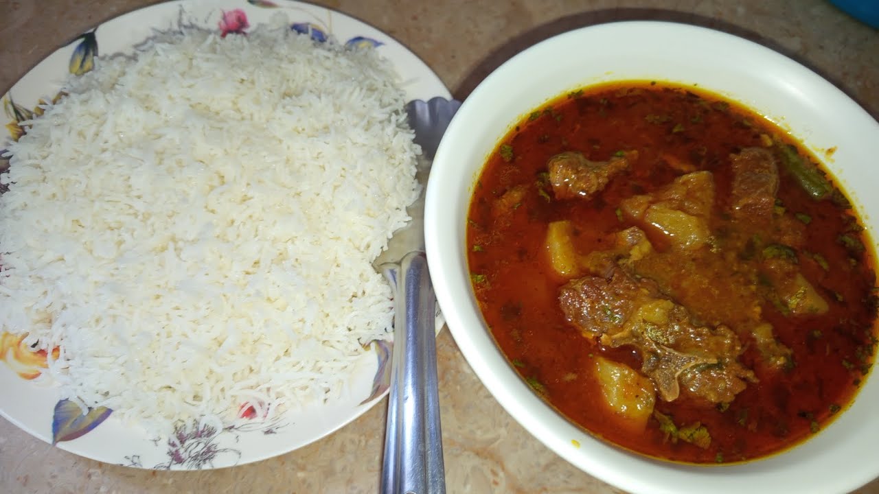 Shaljam Gosht with White rice🍚🍲 #foryou #viralvideo #shaljamgosht #boiledrice #food #cooking 