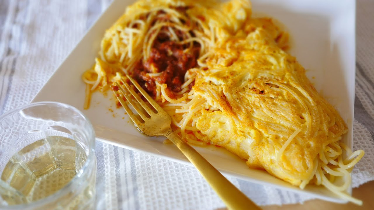 Omelette Meat Sauce Pasta オムレツ・パスタ オムレツ・ミートスパゲッティの作り方 フリッタータ