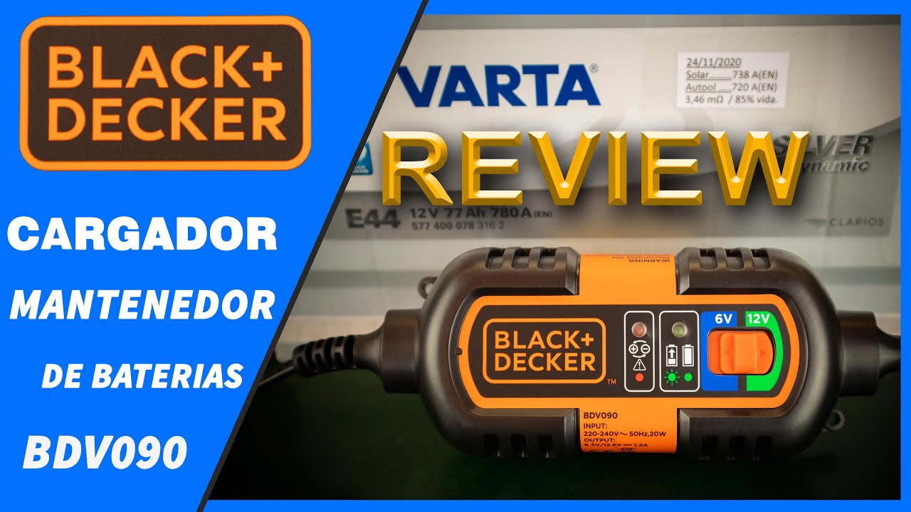 CARGADOR  DE BATERIAS BLACK + DECKER BDV090  REVIEW MANTENEDOR