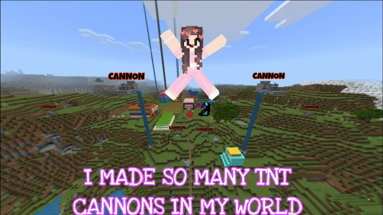 I MADE SO MANY TNT CANNONS IN MY WORLD 🌍 🥳🎊🎊🎉🎉✨✨🤌🏼