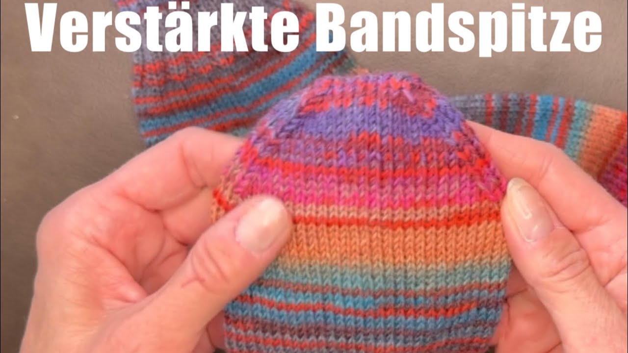 Runde, verstärkte Bandspitze - Socke mit neuer Bumerangferse