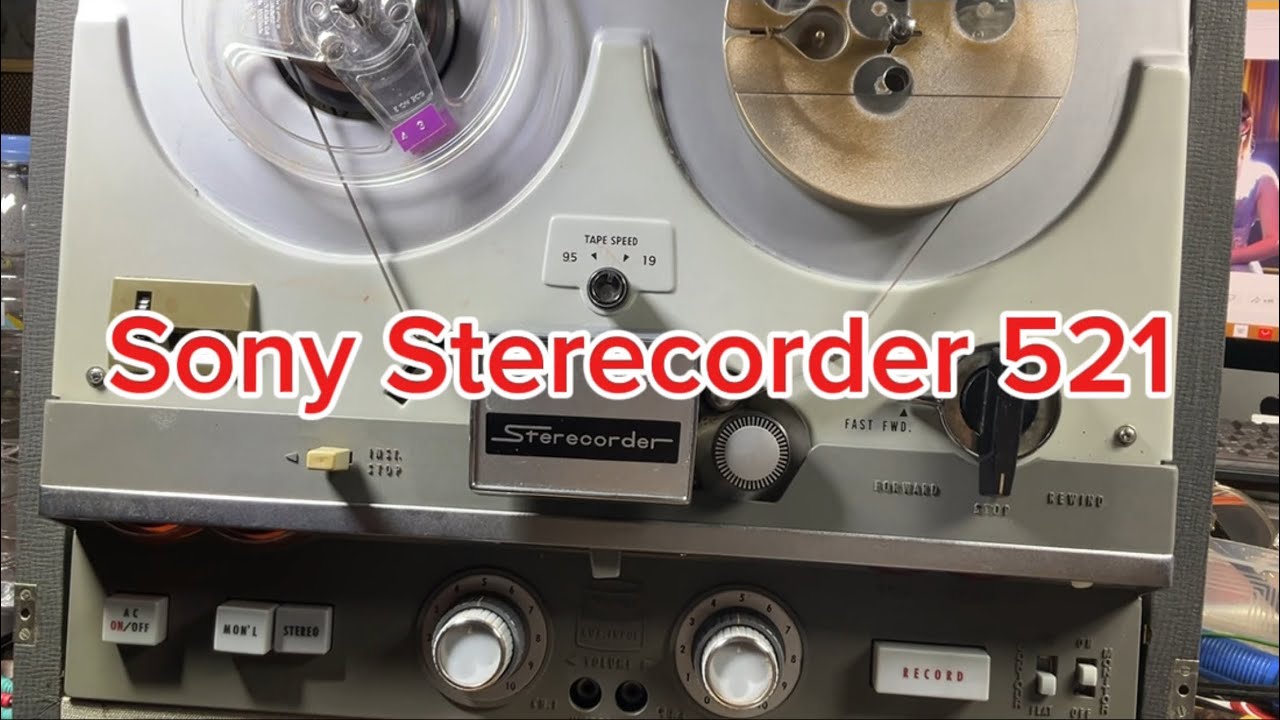 เทปรีล   Sony   Sterecorder 521.   Change the C-cap, high beam, bulb system