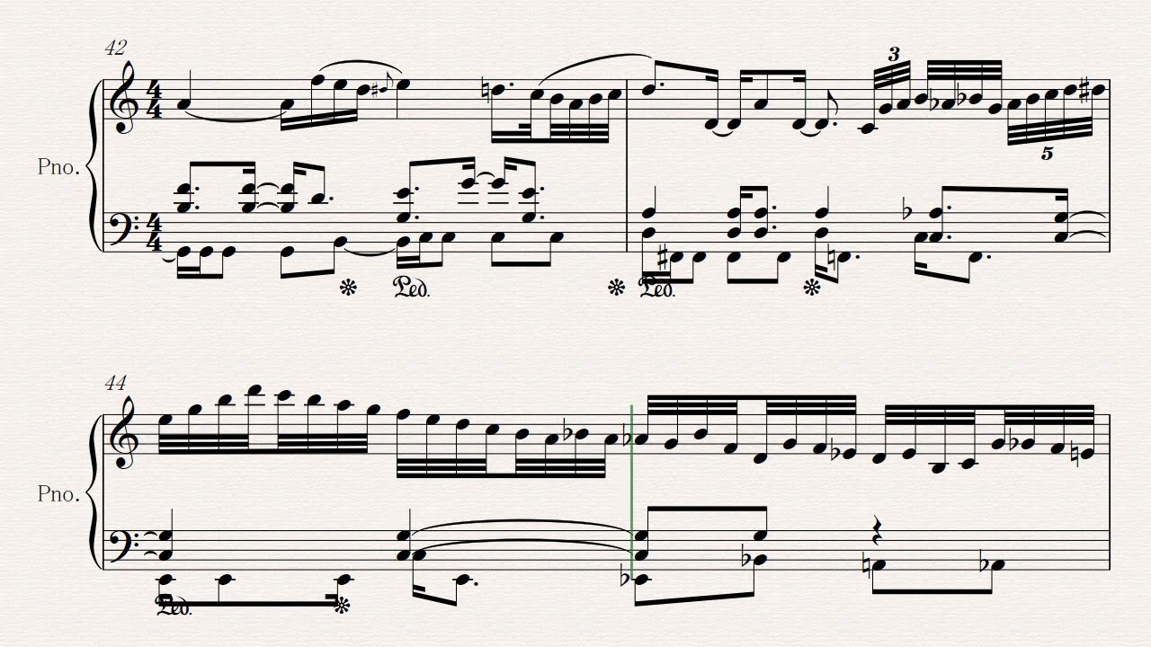 Keith Jarrett KÖLN CONCERT Part II  C　( Sibelius8& XL )