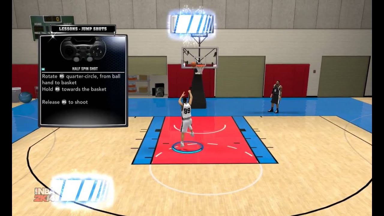 NBA 2K14 HARF SPIN SHOT 연습