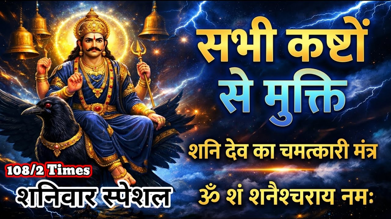 Powerful Shani Mantra | ॐ शं शनैश्चराय नमः 108 Times | शनिवार का मंत्र | Om Sham Shanicharaya Namah