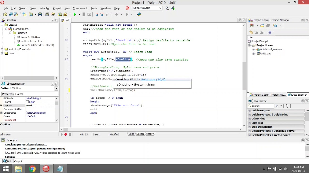 Delphi - Readln Textfile