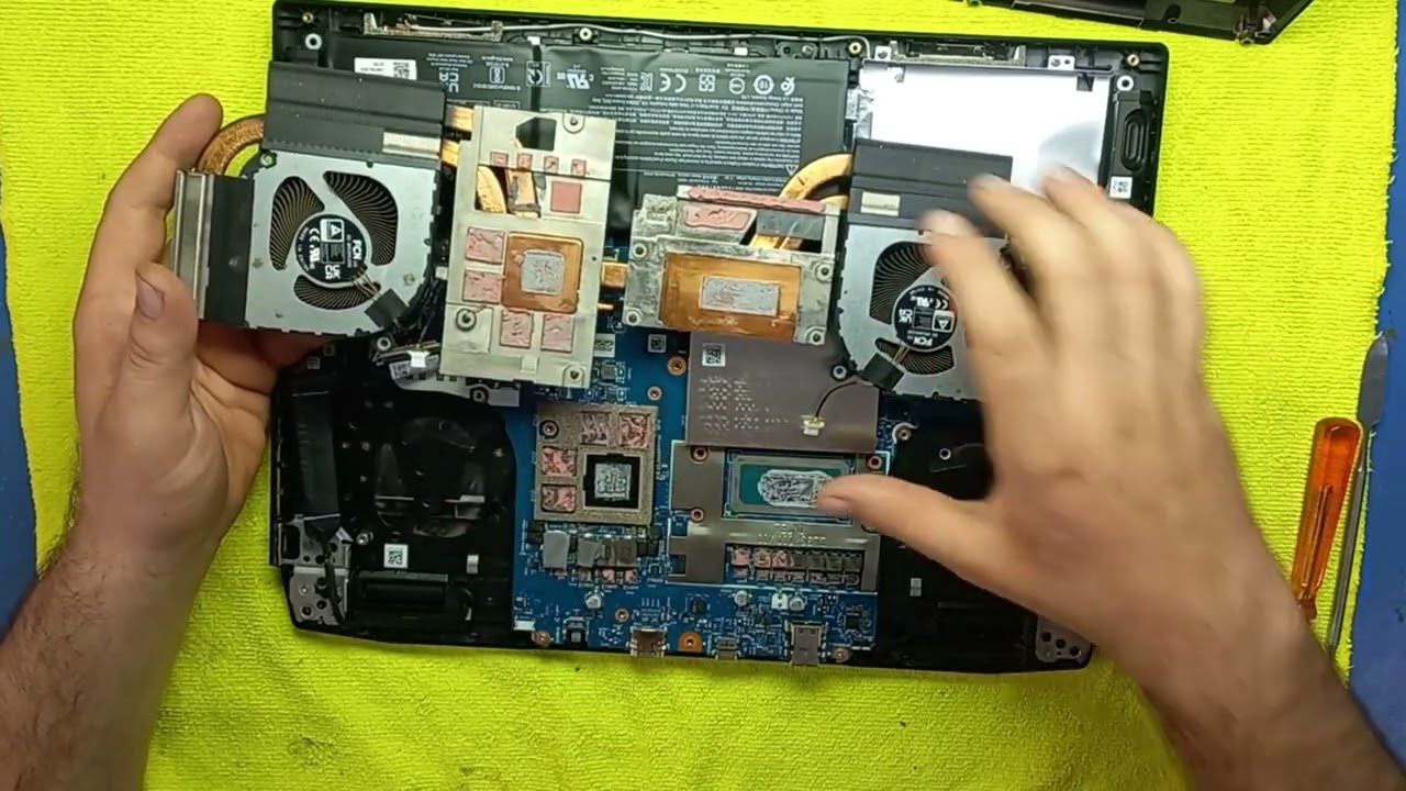 Desmontagem Limpeza Troca de Pasta termica e Thermal Pads Acer nitro 5 an515-58