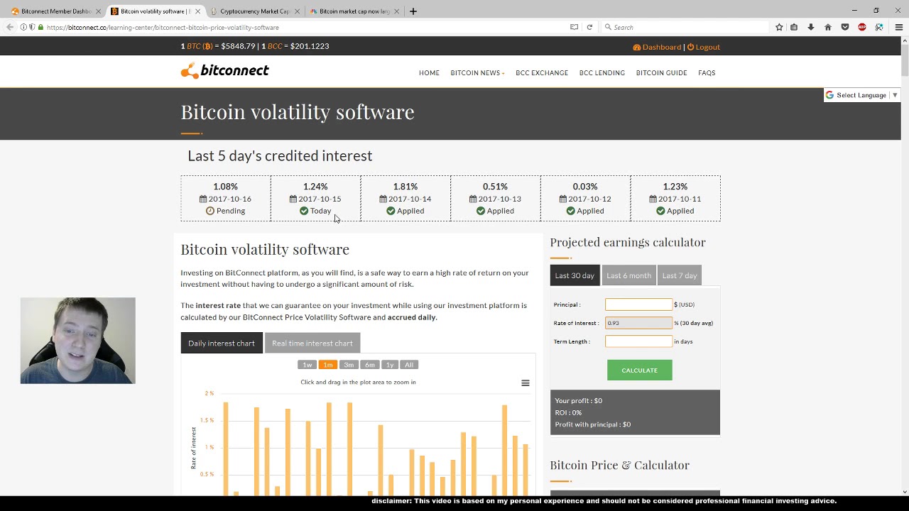 $3,000 Earned With Bitconnect Lending