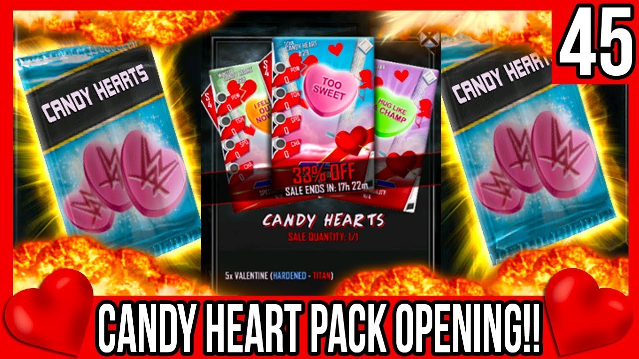 CANDY HEARTS PACK OPENING! LOVE HEART PACKS! #WWESUPERCARD S4 #45