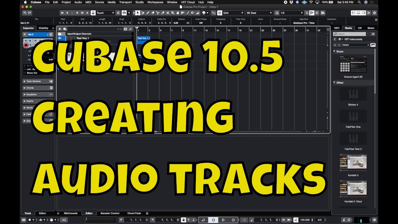 Cubase 10.5: Audio Tracks