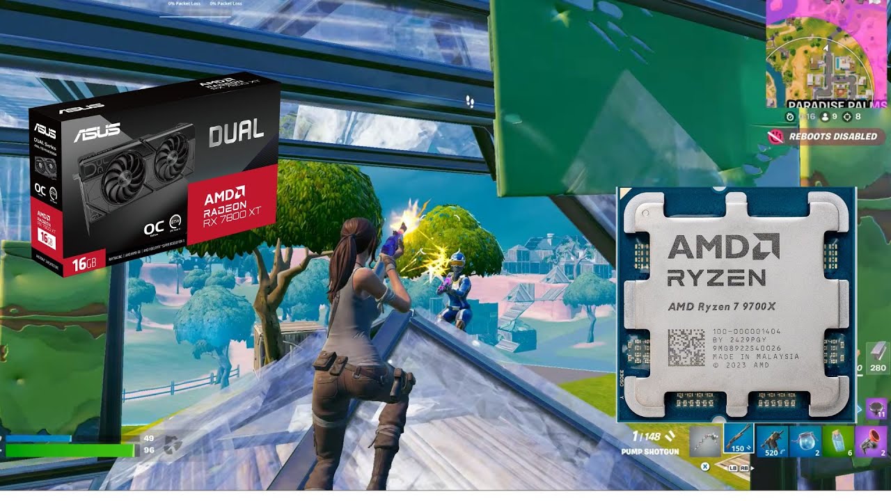 RX 7800 XT Fortnite | Ryzen 7 9700X | Performance Mode