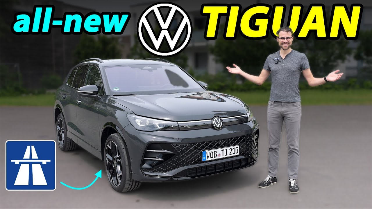 all-new VW Tiguan R-Line Autobahn driving REVIEW
