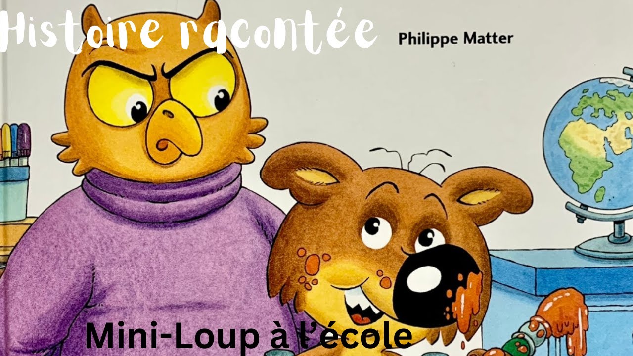 Mini-Loup va à l'école. Histoire racontée par Coralie pour les tout-petits.