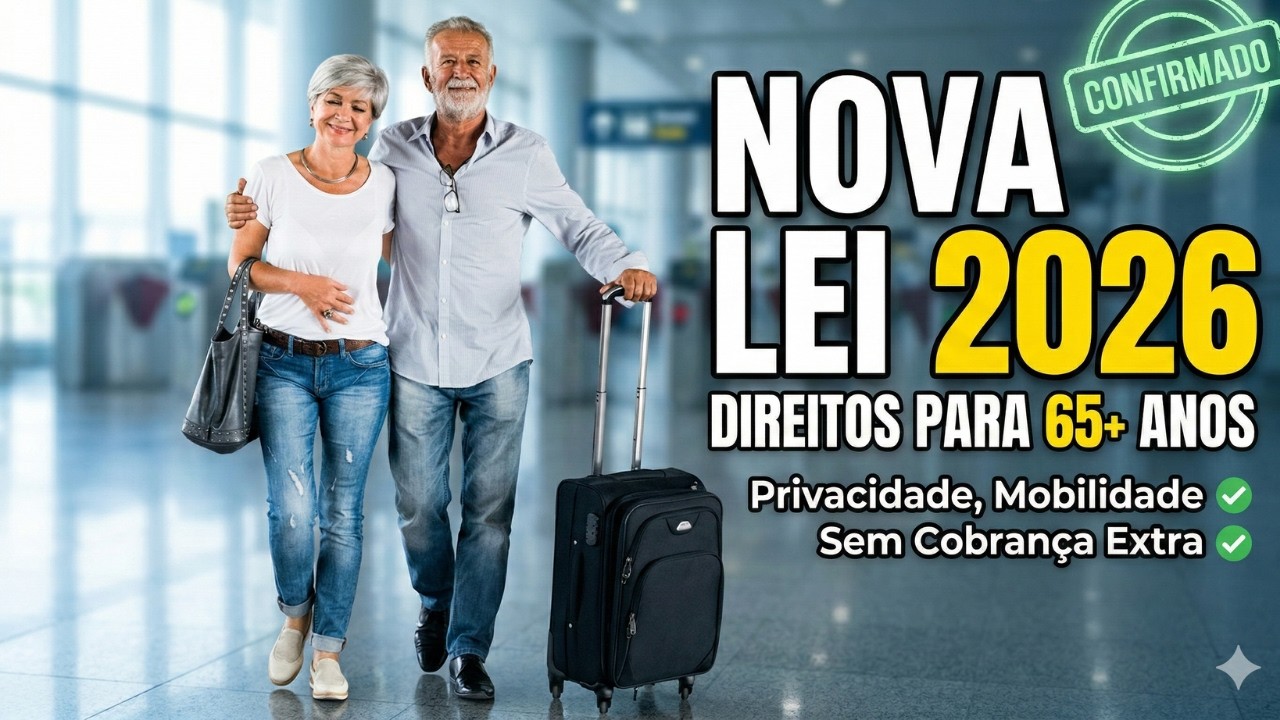 LEI GARANTE NOVAS REGRAS dos aeroportos em 2026 para maiores de 65 anos que vão viajar