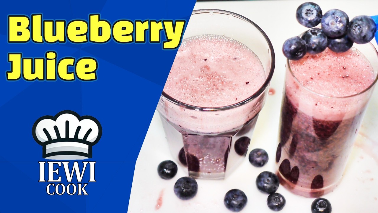 Refreshing Blueberry Juice Drink | Healthy Blueberry Recipe | IEWICOOK