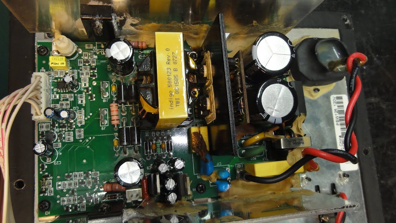 Defeito e conserto placa subwoofer POLKAUDIO
