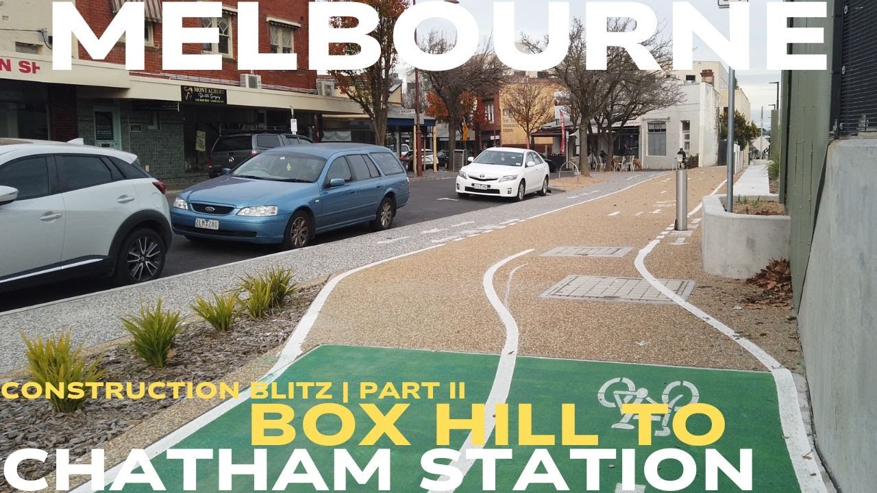 ⁴ᴷ Walking Surrey Hills/Mont Albert Level Crossing Removal Project 2024 BoxHill to Chatham Station 2