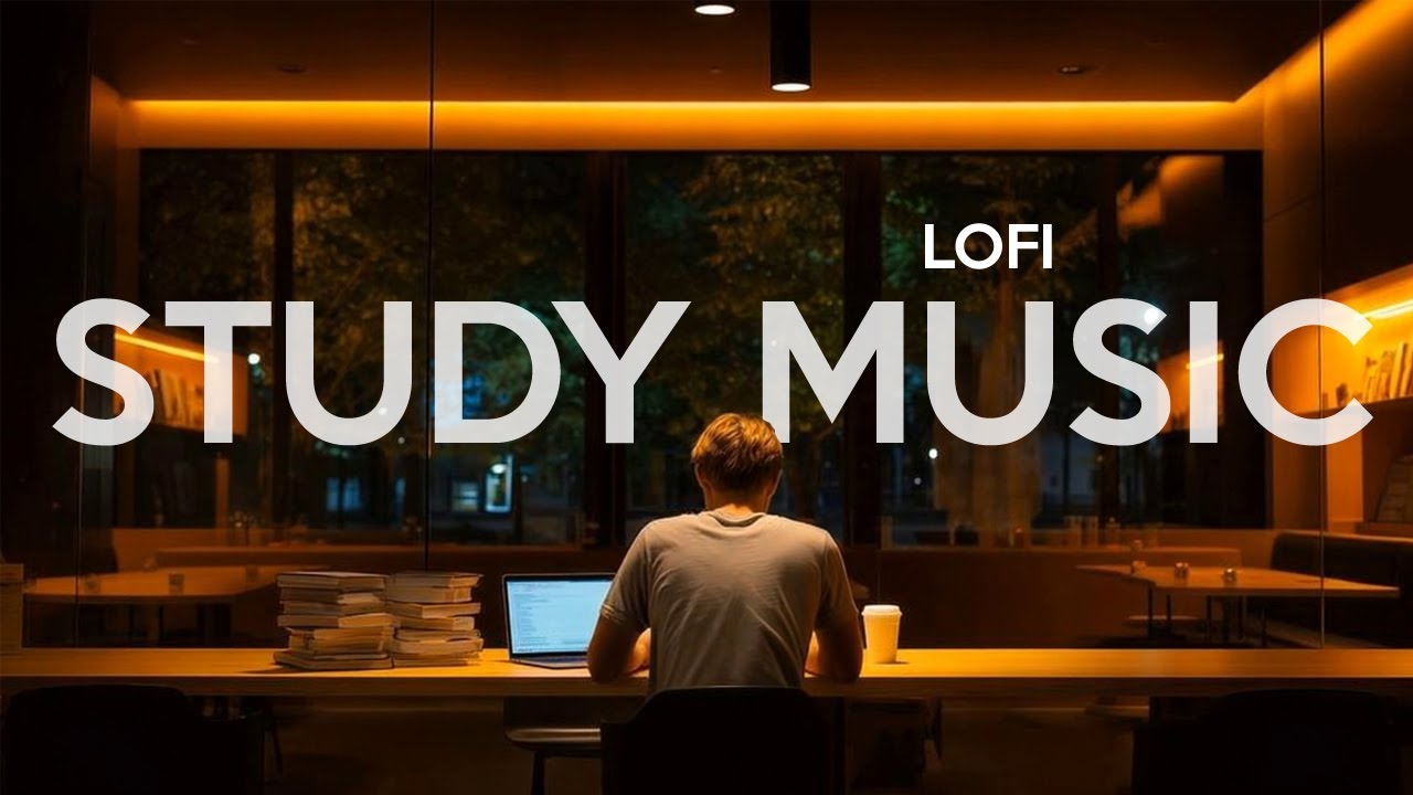 Study Music Focus Music | Late Night Lo-Fi Study at a Calm Café for Concentration