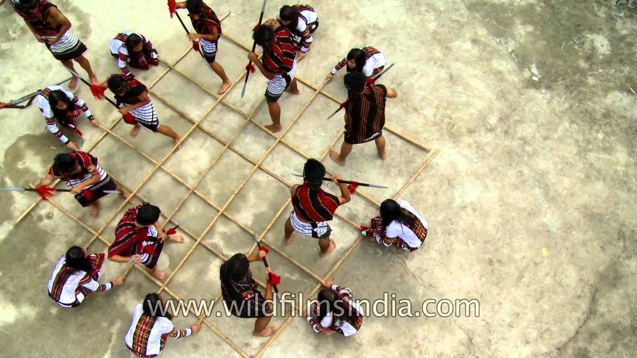 Bamboo dance to rhythmic beats in India