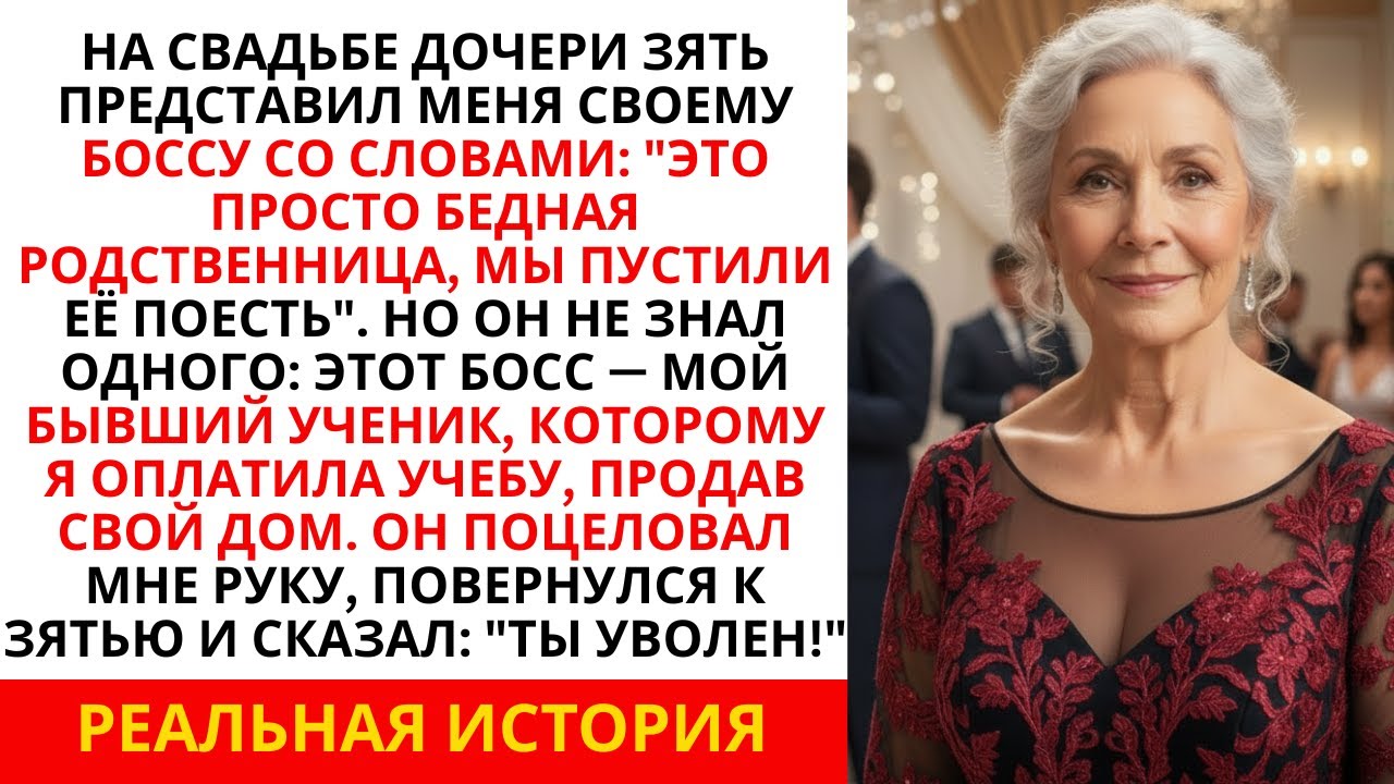 Зять представил меня «нищей» на свадьбе дочери. Но реакция его босса повергла всех в шок...