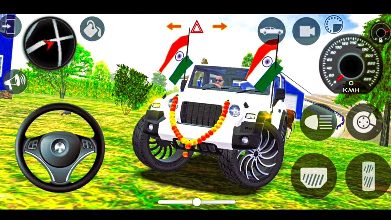 Modified Mahindra Thar😈Games:Indian White Thar (Gadi Wala Games) Car Game Android Game - #2025