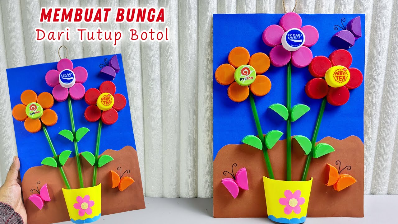 Membuat Bunga Dari Tutup Botol || Ide Kreasi Dari Tutup Botol || Project P5 Kurikulum Merdeka