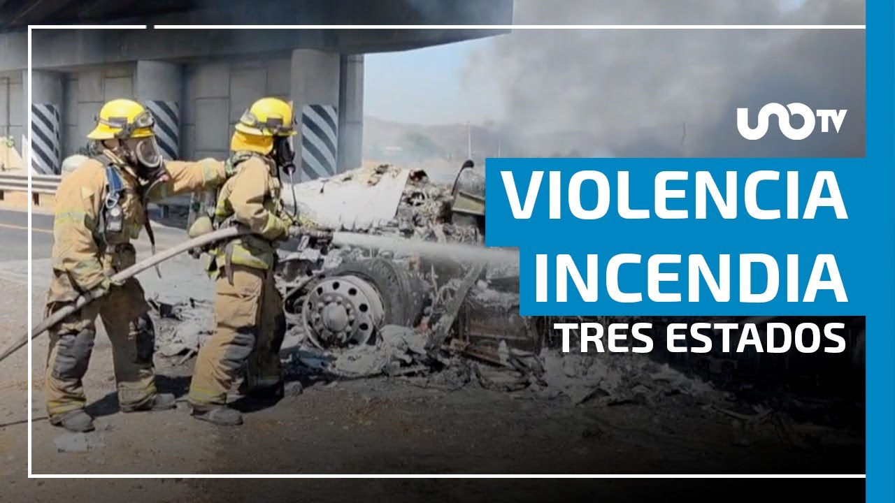 Se desatan bloqueos en Michoacán, Jalisco y Guanajuato; queman vehículos y tiendas