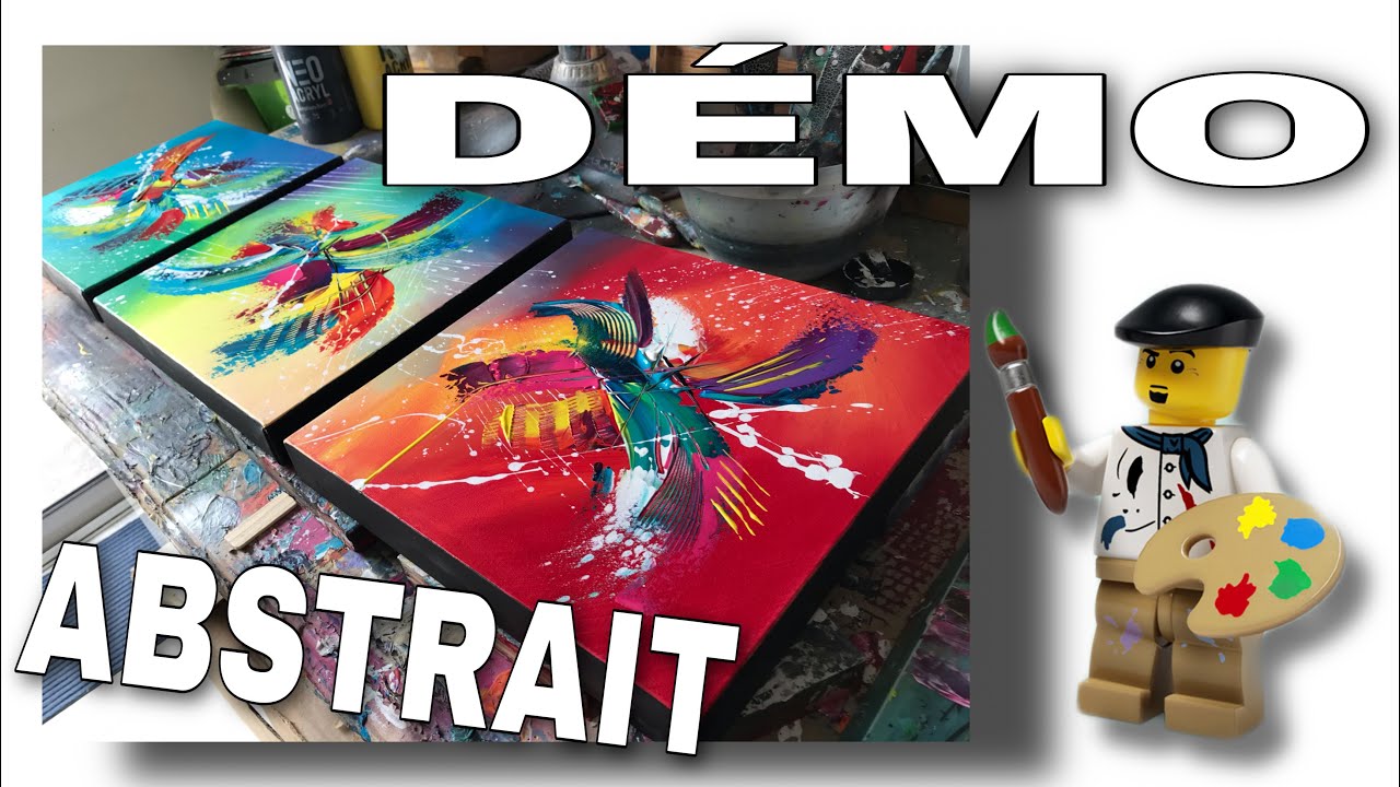 Art thérapie / peinture abstrait multicolore / lilian Fournier