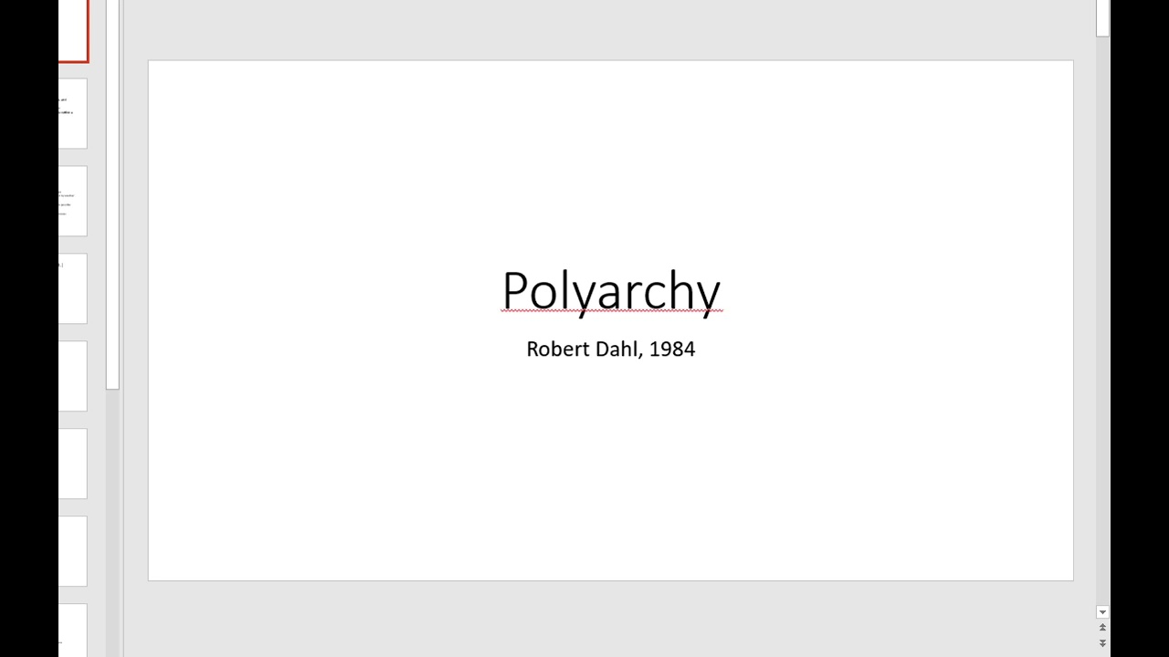 Polyarchy (part 1)