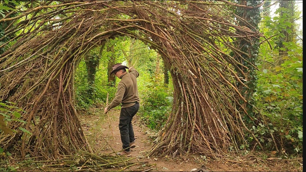 Work on the shelter in my trees has stopped. 