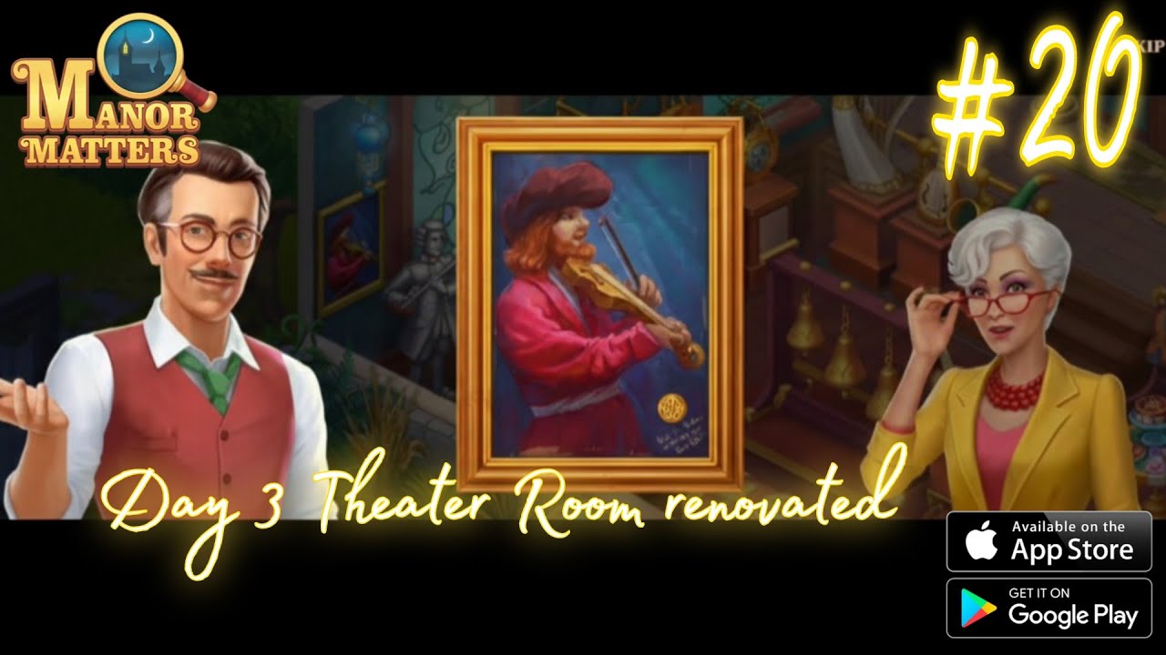 Day 3 Theater Room renovated 2. 🔎Manor Matters🔍 {2} new gameplay #manor matters #games