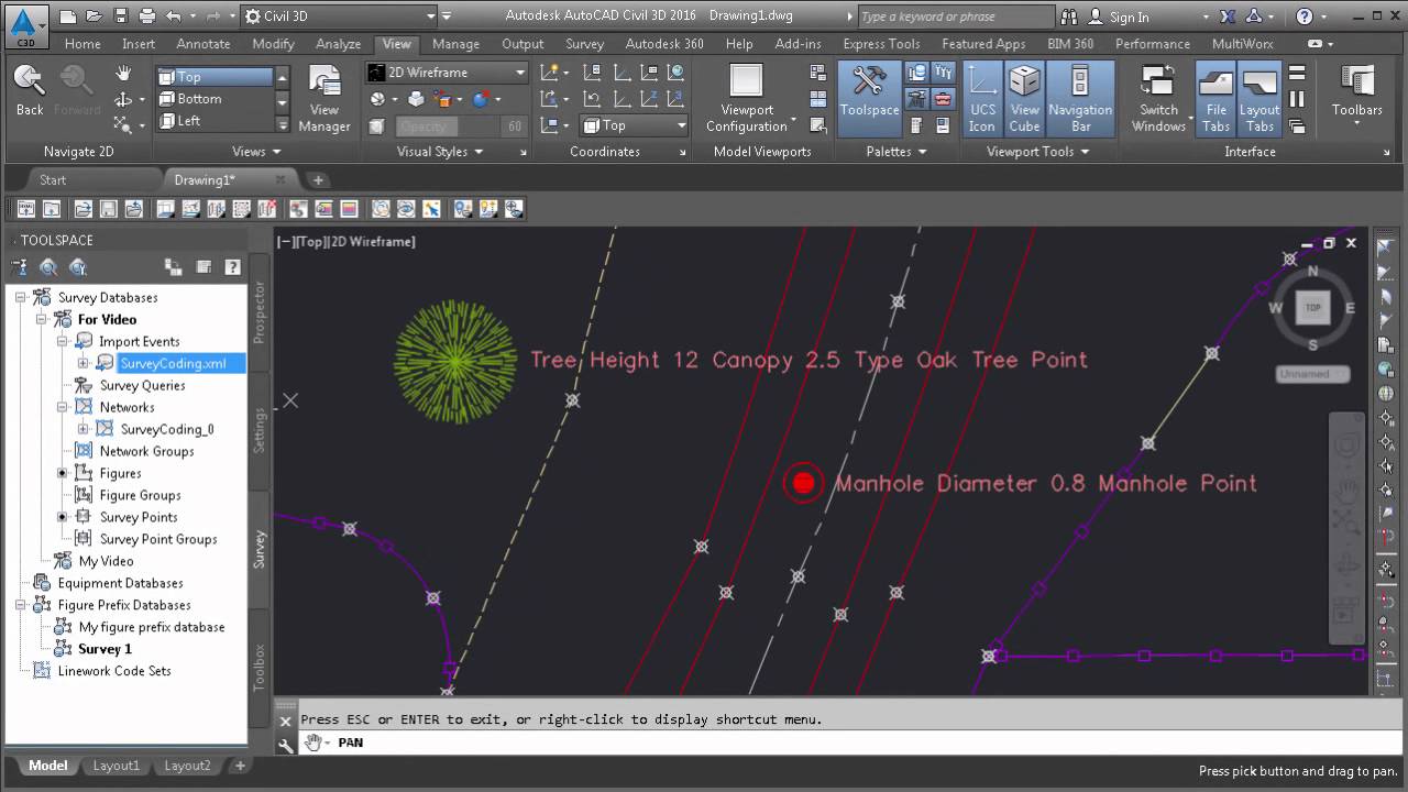 Import a job into AutoCAD Civil 3D