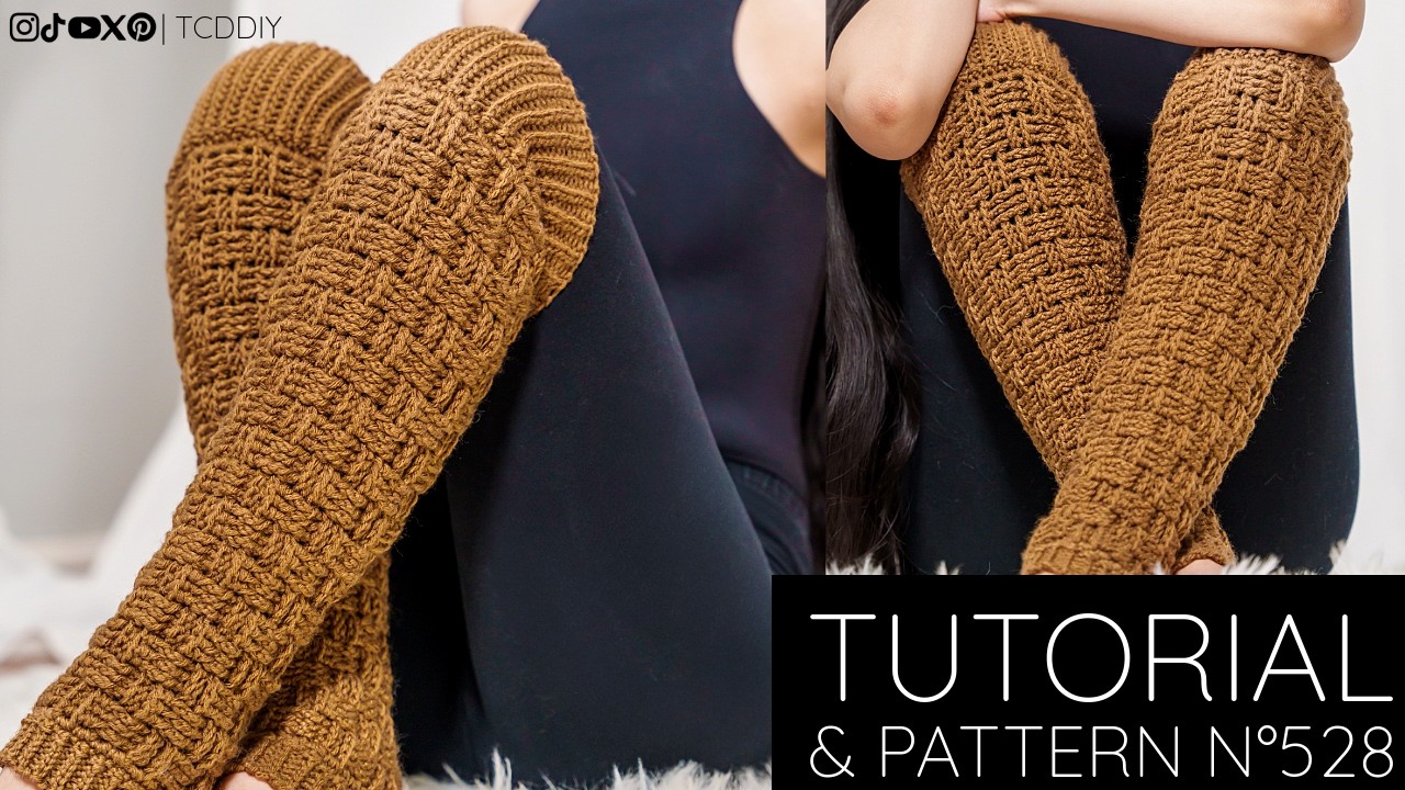 How to Crochet: Basketweave Leg Warmers | Pattern & Tutorial DIY