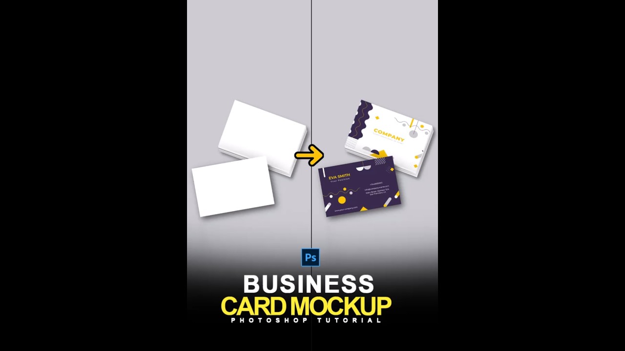 Adobe Photoshop Tutorial 2025 - Business Card Mockup Tutorial in Photoshop