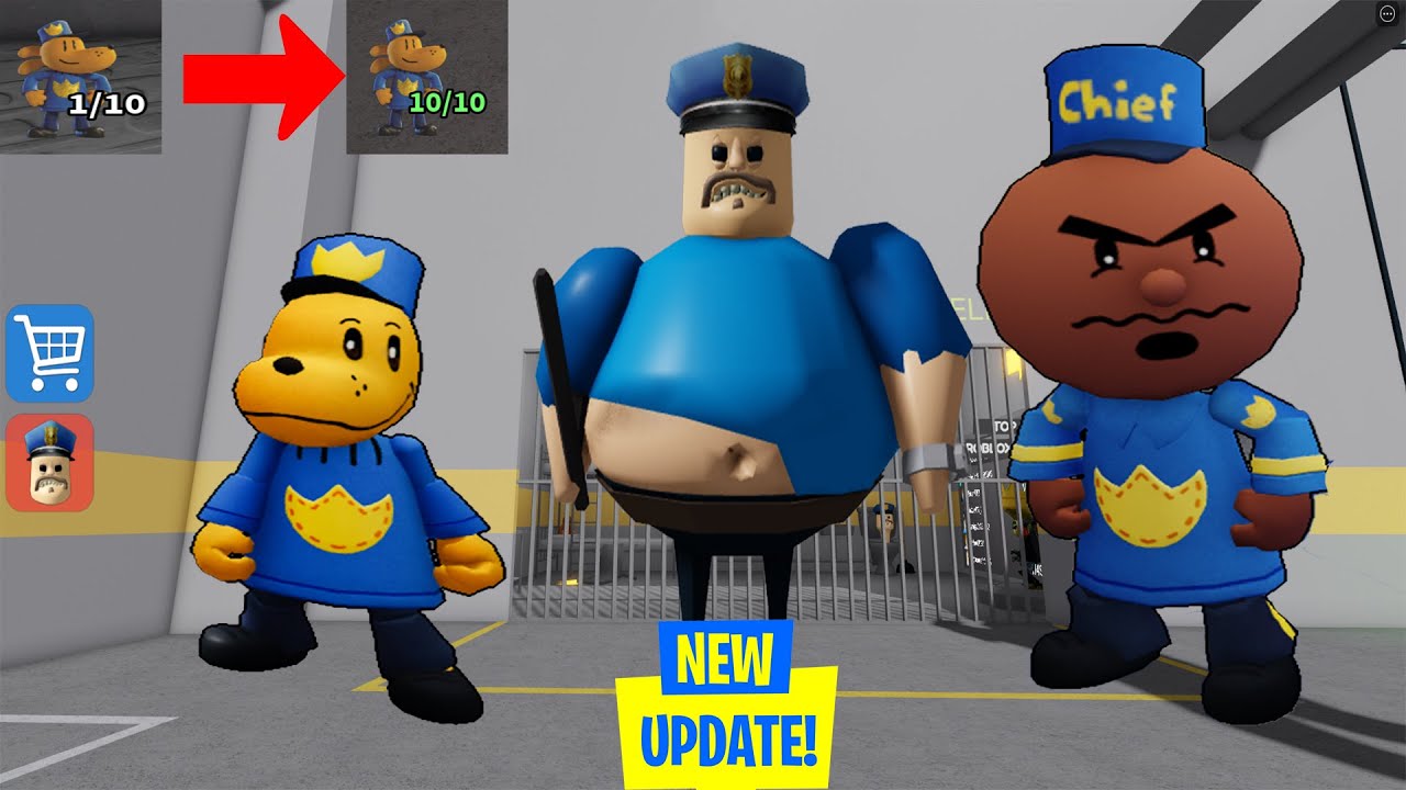BARRY'S PRISON RUN! (OBBY) UPDATE - All 10 Location Dog Man Backpack UGC Limited All Morphs & Items