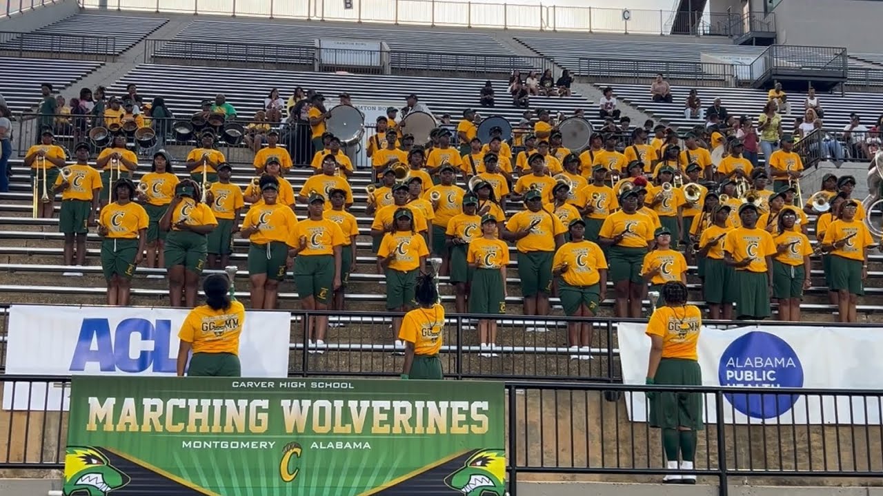 Carver Montgomery High School Marching Band 2024 Full Game vs Percy Julian At Cramton Bowl