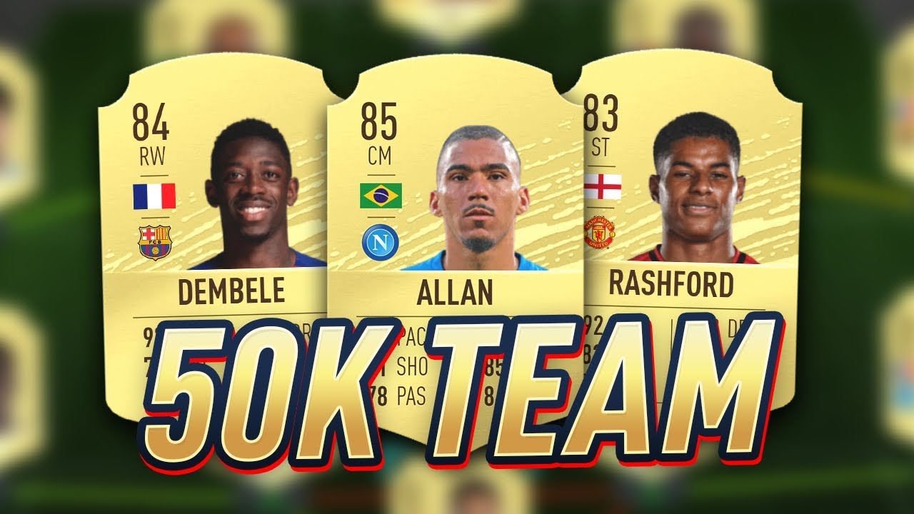 BEST POSSIBLE 50K WEEKEND LEAGUE TEAM (50K SQUAD BUILDER) - FIFA 20 Ultimate Team